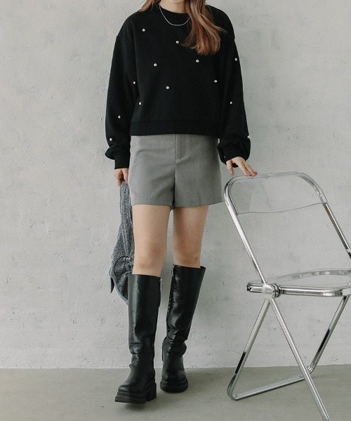 Flugge（フラッジー）の「ツイルショートパンツ（その他パンツ・レディース・グレー/ブラック・FREE）」の7枚目の写真