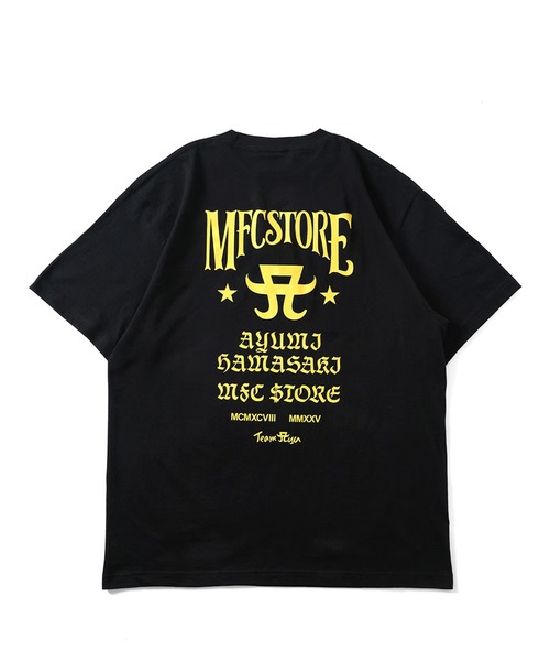 浜崎あゆみ　MFCSTORE コラボTシャツ　Mサイズ　ブラック 浜崎あゆみ×MFC店舗限定Tシャツ ブラック×ブルー M 💫情 報 解
