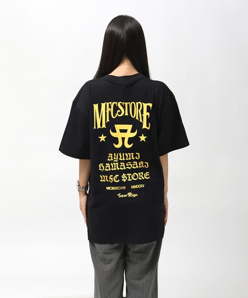 浜崎あゆみ MFC 限定 Tシャツ ゴールド ブラック Mサイズ ayumi hamasaki × MFC STORE MS LOGO TEE(Tシャツ/カットソー