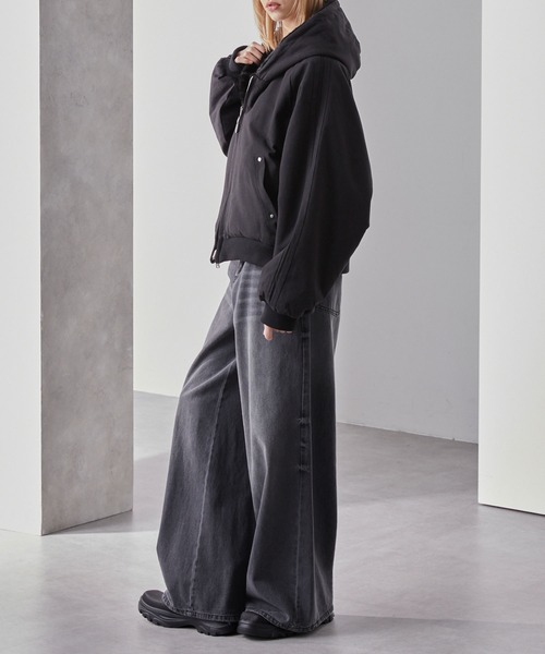 Loose/ルース（ルース）の「リバーシブルダックファー ショートフードブルゾン（その他アウター・メンズ・ブラック系/ブラック/ブラック系1・L/M/S）」の6枚目の写真