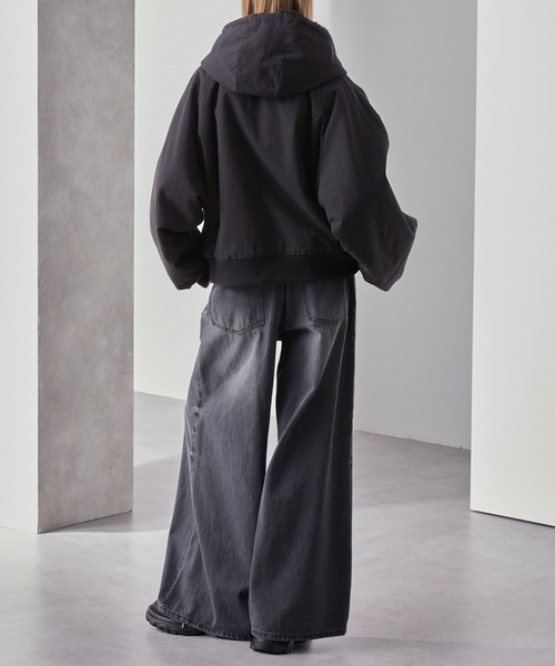 Loose/ルース（ルース）の「リバーシブルダックファー ショートフードブルゾン（その他アウター・メンズ・ブラック系/ブラック/ブラック系1・L/M/S）」の7枚目の写真