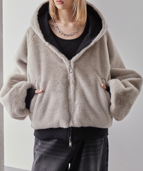 Loose/ルース（ルース）の「リバーシブルダックファー ショートフードブルゾン（その他アウター・メンズ・ブラック系/ブラック/ブラック系1・L/M/S）」の15枚目の写真