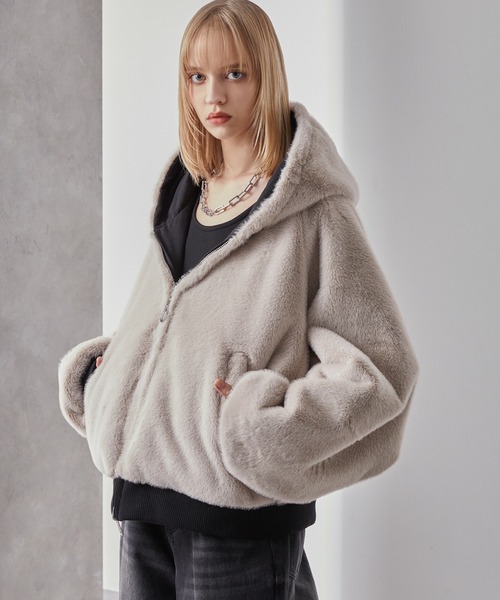 Loose/ルース（ルース）の「リバーシブルダックファー ショートフードブルゾン（その他アウター・メンズ・ブラック系/ブラック/ブラック系1・L/M/S）」の16枚目の写真