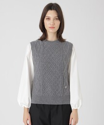 ブルーレーベルクレストブリッジバルーンスリーブ 長袖トップス&ニットベスト ブルーレーベルクレストブリッジ BLUE LABEL CRESTBRIDGE 両畦