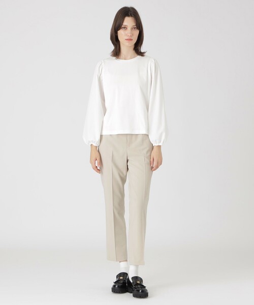 BLUE LABEL CRESTBRIDGE（ブルーレーベルクレストブリッジ）の「ニットベスト付きカットソー（ニット/セーター・レディース・グレー系その他/オフホワイト/ベージュ・38）」の9枚目の写真