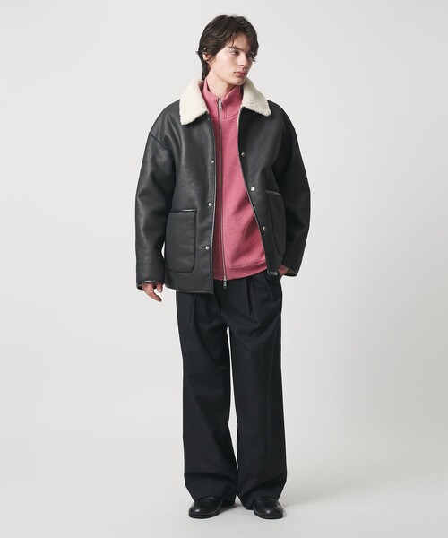 ムートンライク リバーシブル ジャケット（ブルゾン）｜MONKEY TIME