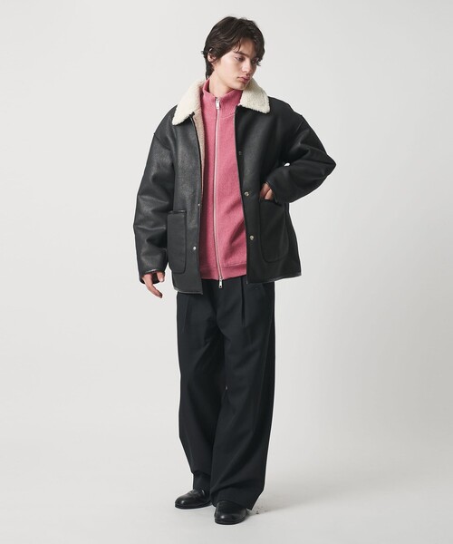 セール】ムートンライク リバーシブル ジャケット（ブルゾン）｜MONKEY