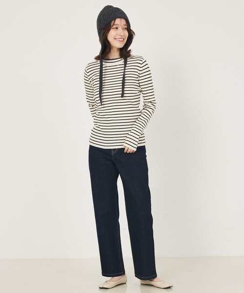 abahouse mavie(アバハウスマヴィ)の「プチハイネックリブプルオーバー(Tシャツ/カットソー・レディース・グレイッシュブルー/ブラック/ホワイト/ホワイト系その他・フリー)」の16枚目の写真