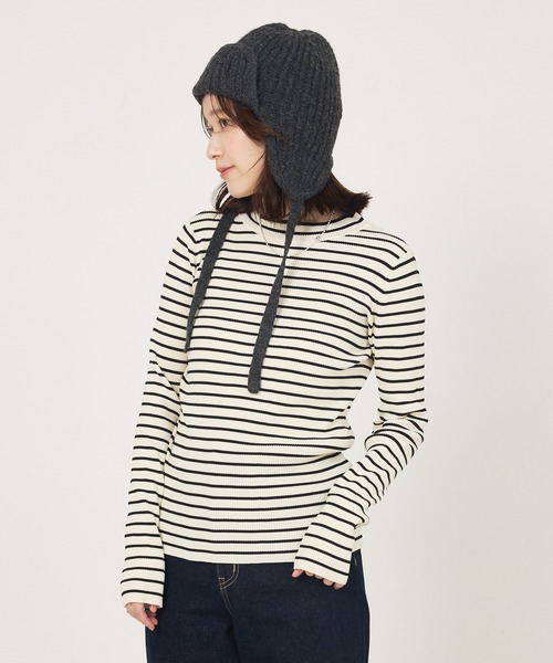 abahouse mavie(アバハウスマヴィ)の「プチハイネックリブプルオーバー(Tシャツ/カットソー・レディース・グレイッシュブルー/ブラック/ホワイト/ホワイト系その他・フリー)」の17枚目の写真