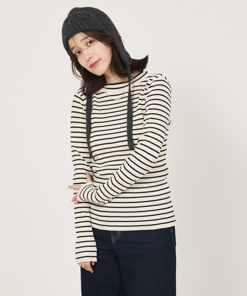 abahouse mavie(アバハウスマヴィ)の「プチハイネックリブプルオーバー(Tシャツ/カットソー・レディース・グレイッシュブルー/ブラック/ホワイト/ホワイト系その他・フリー)」の18枚目の写真