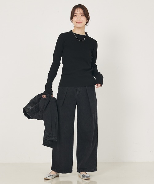 abahouse mavie(アバハウスマヴィ)の「プチハイネックリブプルオーバー(Tシャツ/カットソー・レディース・グレイッシュブルー/ブラック/ホワイト/ホワイト系その他・フリー)」の20枚目の写真