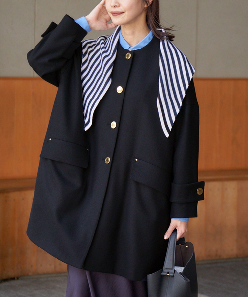 MACKINTOSH マッキントッシュ IENA 別注　HUMBIE ネイビー イエナ IENA MACKINTOSH/マッキントッシュ 別注 HUMBIE ノーカラー