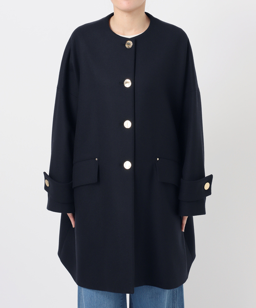 IENA(イエナ)の「MACKINTOSH/マッキントッシュ 別注 HUMBIE NC MB EX コート L252MO1160F2K(ノーカラーコート・レディース・ネイビー・36/38)」の12枚目の写真