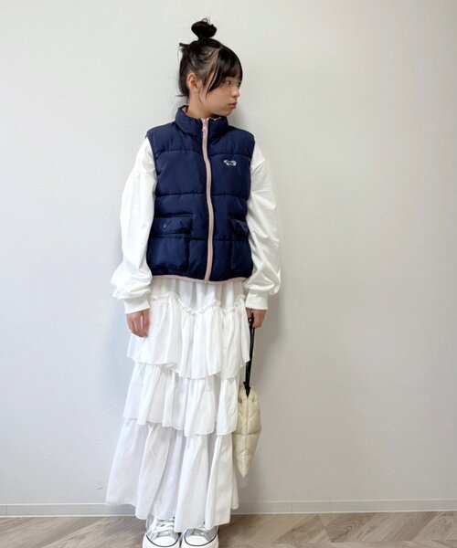 PENNEYS(ぺニーズ)の「【KIDS】【FOX×TYPY】リバーシブル配色フリース中綿ベスト(ベスト・キッズ・カーキ/ネイビー・150/130/110)」の12枚目の写真
