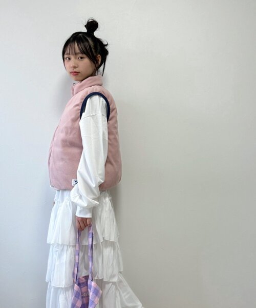 PENNEYS(ぺニーズ)の「【KIDS】【FOX×TYPY】リバーシブル配色フリース中綿ベスト(ベスト・キッズ・カーキ/ネイビー・150/130/110)」の13枚目の写真