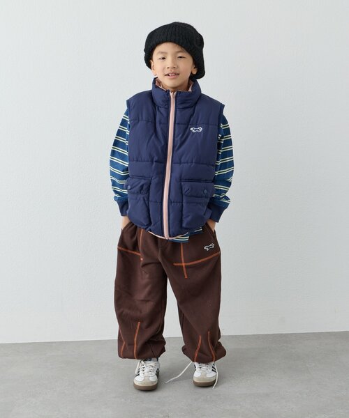 PENNEYS(ぺニーズ)の「【KIDS】【FOX×TYPY】リバーシブル配色フリース中綿ベスト(ベスト・キッズ・カーキ/ネイビー・150/130/110)」の14枚目の写真