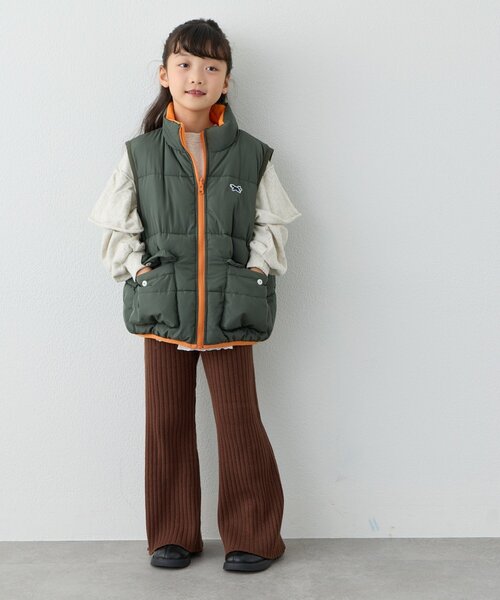 PENNEYS(ぺニーズ)の「【KIDS】【FOX×TYPY】リバーシブル配色フリース中綿ベスト(ベスト・キッズ・カーキ/ネイビー・150/130/110)」の15枚目の写真