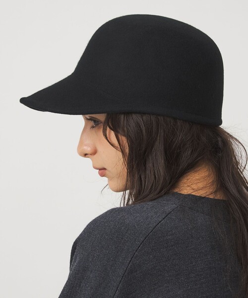 green label relaxing（グリーンレーベルリラクシング）の「フェルト ジョッキー キャップ 2（キャップ・レディース・ブラウン系/ブラック・FREE）」の2枚目の写真