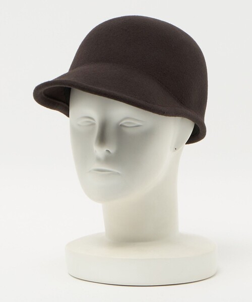 green label relaxing（グリーンレーベルリラクシング）の「フェルト ジョッキー キャップ 2（キャップ・レディース・ブラウン系/ブラック・FREE）」の5枚目の写真