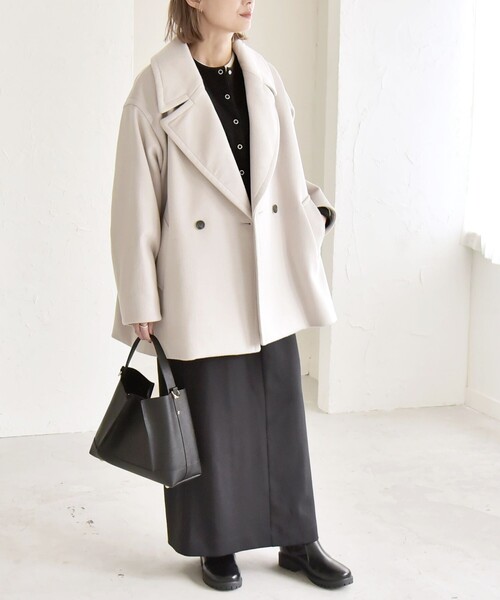 【美品】アンクレイヴ コクーンPコート メルトンウール ダブルブレスト エクリュ 2025年最新】アンクレイヴ uncrave pコートの人気アイテム - メルカリ