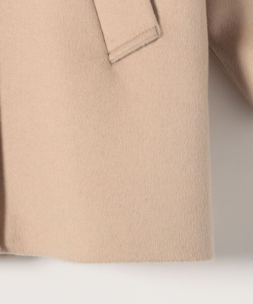 quaranciel(カランシエル)の「quaranciel: PURE WOOL ダブルブレスト テーラード ハーフ コート(ピーコート・レディース・ベージュ/ライトグレー/ブラック・ONE SIZE)」の16枚目の写真