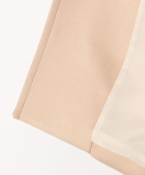 quaranciel(カランシエル)の「quaranciel: PURE WOOL ダブルブレスト テーラード ハーフ コート(ピーコート・レディース・ベージュ/ライトグレー/ブラック・ONE SIZE)」の17枚目の写真