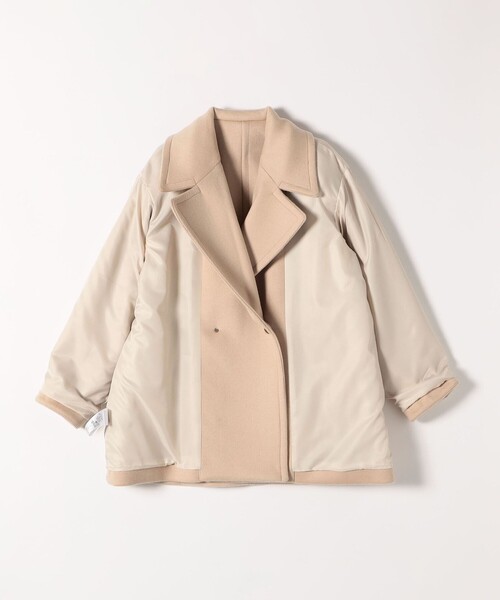 quaranciel: PURE WOOL ダブルブレスト ハーフ Pコート（ピーコート