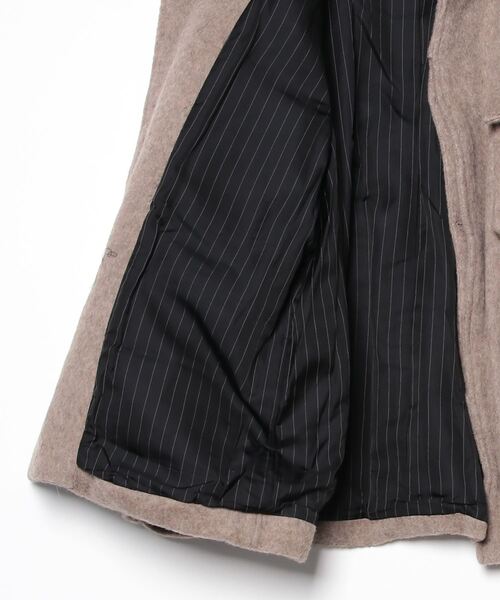 my beautiful landlet（マイビューティフルランドレット）の「【my beautiful landlet】 ALPACA SHAGGY COVERALL JACKET（ミリタリージャケット・メンズ・ブラック/ベージュ/ブラウン・1/0）」の6枚目の写真