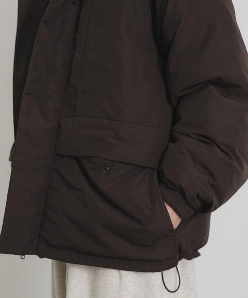 EKAL（エカル）の「『UR TECH』中綿フードジャケット（ダウンジャケット/コート・レディース・ダークブラウン/チャコールグレー・ONE）」の22枚目の写真