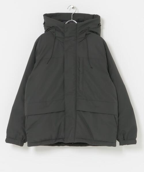 EKAL（エカル）の「『UR TECH』中綿フードジャケット（ダウンジャケット/コート・レディース・ダークブラウン/チャコールグレー・ONE）」の15枚目の写真