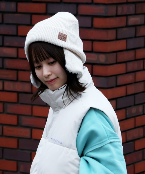 KRIFF MAYER(クリフメイヤー)の「【KRIFF MAYER/クリフメイヤー】耳付きニットワッチ(ニットキャップ/ビーニー・メンズ・ブラック/アイボリー/ブラウン・FREE)」の4枚目の写真