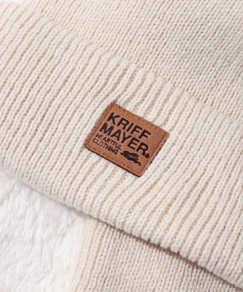 KRIFF MAYER(クリフメイヤー)の「【KRIFF MAYER/クリフメイヤー】耳付きニットワッチ(ニットキャップ/ビーニー・メンズ・ブラック/アイボリー/ブラウン・FREE)」の12枚目の写真