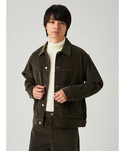 Mc McGREGOR(エムシーマックレガー)の「【Mc McGREGOR】コーデュロイトラッカーJK(ブルゾン・メンズ・ワイン/グレー・M/L)」の1枚目の写真