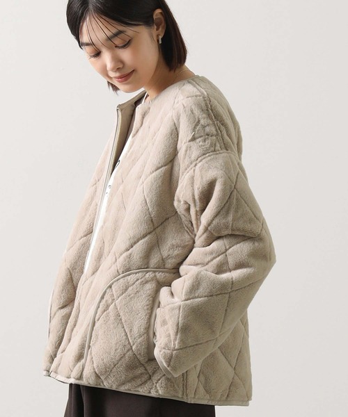 2025秋冬　新品　グレディブリリアン　エコファーキルトリバーシブルジャケット セール】エコファーキルトリバーシブルジャケット（その他アウター