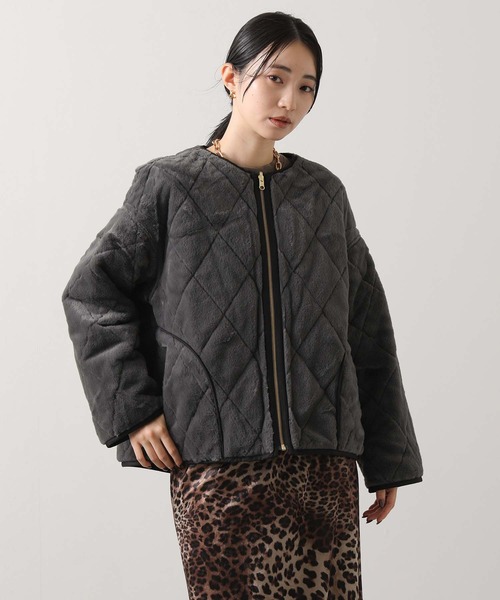 専用⭐︎グレディブリリアン　エコファーキルトリバーシブルジャケット セール】エコファーキルトリバーシブルジャケット（その他アウター