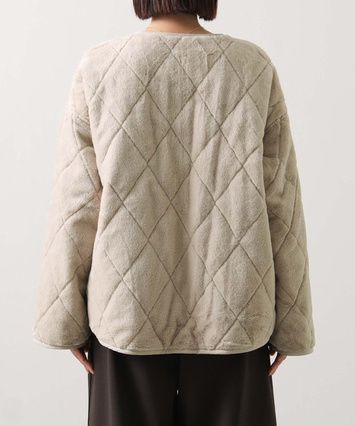 2025秋冬　新品　グレディブリリアン　エコファーキルトリバーシブルジャケット セール】エコファーキルトリバーシブルジャケット（その他アウター