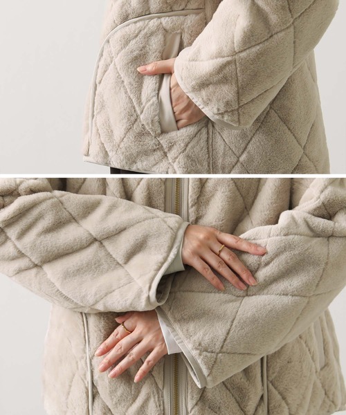 セール】エコファーキルトリバーシブルジャケット（その他アウター