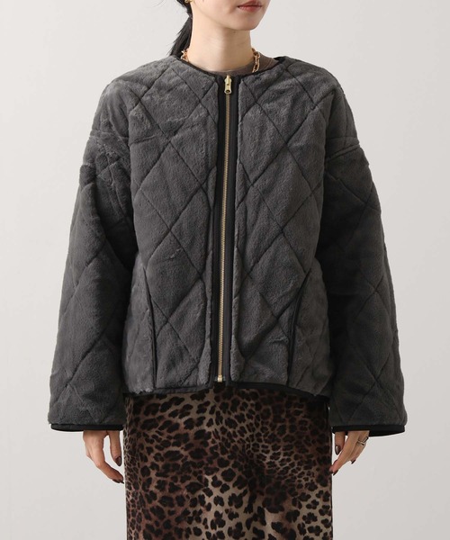 2025秋冬　新品　グレディブリリアン　エコファーキルトリバーシブルジャケット 2025秋冬 新品 グレディブリリアン エコファーキルトリバーシブル