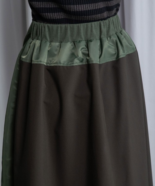 MARECHAL TERRE(マルシャルテル)の「ミリタリーレイヤードスカート(スカート・レディース・ブラック/グレー/グレイッシュベージュ/カーキ・MEDIUM)」の14枚目の写真