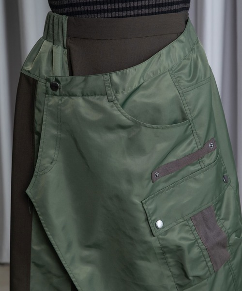 MARECHAL TERRE(マルシャルテル)の「ミリタリーレイヤードスカート(スカート・レディース・ブラック/グレー/グレイッシュベージュ/カーキ・MEDIUM)」の15枚目の写真