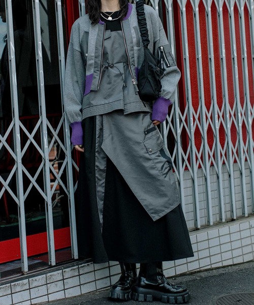 MARECHAL TERRE(マルシャルテル)の「ミリタリーレイヤードスカート(スカート・レディース・ブラック/グレー/グレイッシュベージュ/カーキ・MEDIUM)」の22枚目の写真