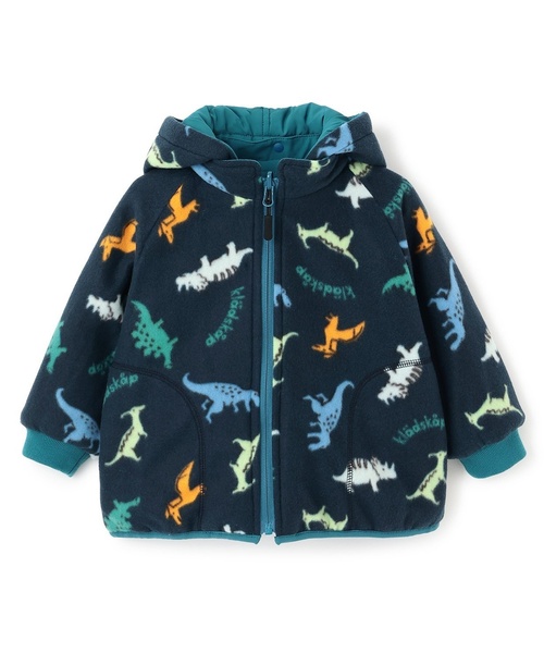 kladskap（クレードスコープ）の「恐竜リバーシブル中わたブルゾン（ブルゾン・キッズ・ブルー/チャコール・90cm/130cm/110cm/120cm/100cm）」の4枚目の写真