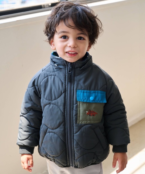 セール】恐竜リバーシブル中わたブルゾン（ブルゾン）｜kladskap