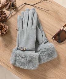 Honeys（ハニーズ）の「【ハニぽか・吸湿発熱】ベルト付手袋（手袋・レディース）」