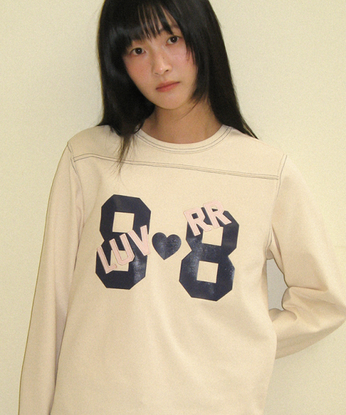 RONRON（ロンロン）の「88 LUV RUGBY LONG SLEEVE T SHIRT CREAM（Tシャツ/カットソー・レディース・その他・FREE）」の4枚目の写真