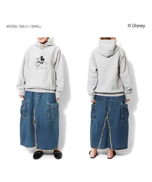 HOUSTON(ヒューストン)の「【HS3】【HOUSTON】MICKEY MOUSE P/O PARKA ②(パーカー・メンズ・ベージュ/ヘザーグレー・LARGE/X-LARGE/MEDIUM)」の8枚目の写真