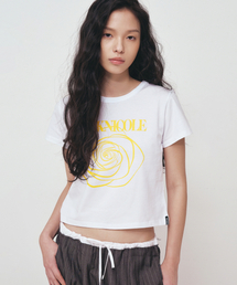 ROSE SIGNATURE CROP TOP_WHITE YELLOW
