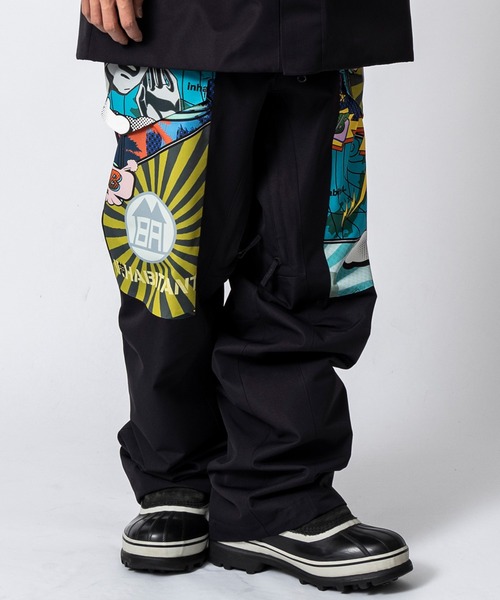 inhabitant(インハビタント)ニーパッチ ベルトループ スノーパンツ