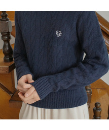 muahmuah（ムーアムーア）の「Twist Round Logo Knit [3 colors]（ニット/セーター）」