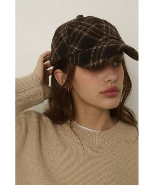 ALEXIA STAM（アリシアスタン）の「Plaid Cap /チェック柄キャップ（キャップ・レディース・グレー/バーガンディー/ブラウン・FREE）」の20枚目の写真